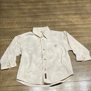 Timberland Cream Button Down Shirt Casual Cotton